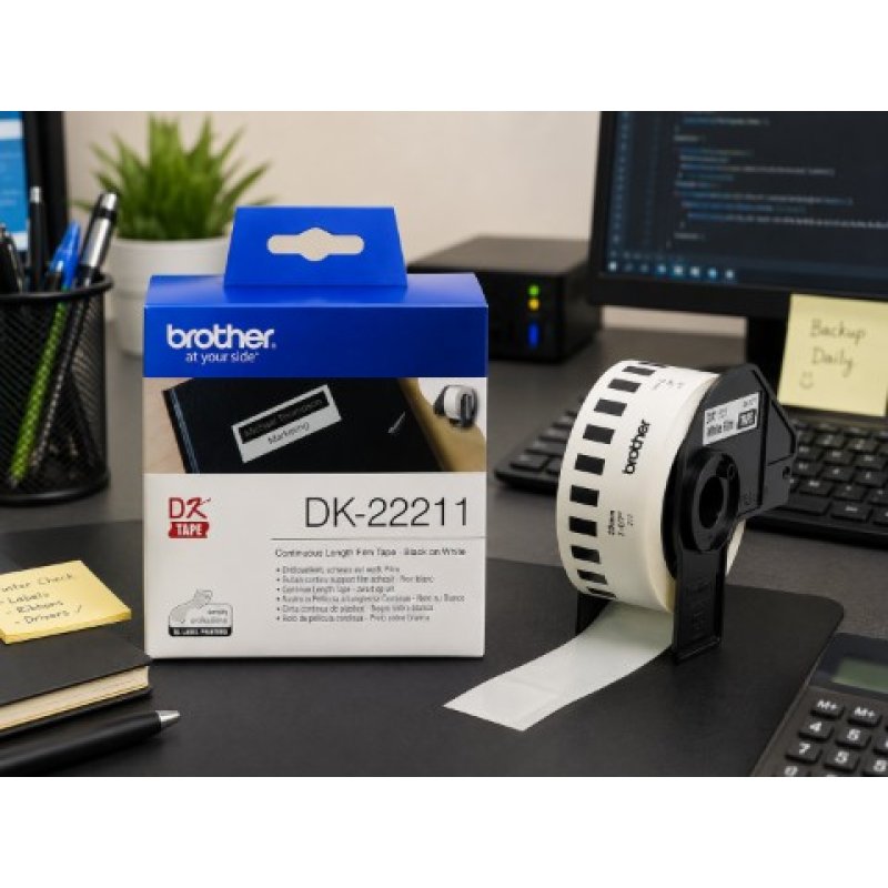Brother DK-22211 Continuous Roll – Black on White Film - Brother | Gold Star Kuwait - Gold Star Computer Kuwait