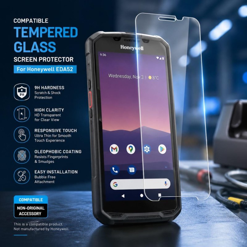 Glass PRO Screen Protector for EDA52 Premium Tempered | Gold Star Kuwait - Gold Star Computer Kuwait