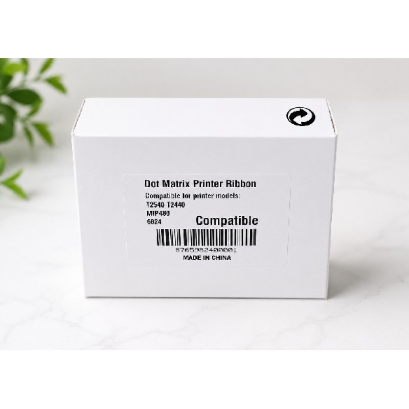 Dot Matrix Printer Ribbon Compatible T2540/T2440 MIP480 6824 BLK - Compatible | Gold Star Kuwait - Gold Star Computer Kuwait