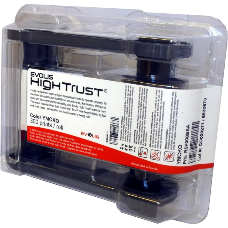 Evolis High Trust Ribbon Color YMCKO 300 prints/roll R5F008EAA | Gold Star Kuwait - Gold Star Computer Kuwait