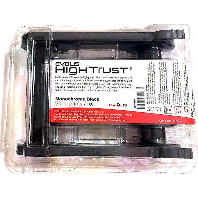 Evolis High Trust Ribbon Monochrome Black RCT023NAA | Gold Star Kuwait - Gold Star Computer Kuwait