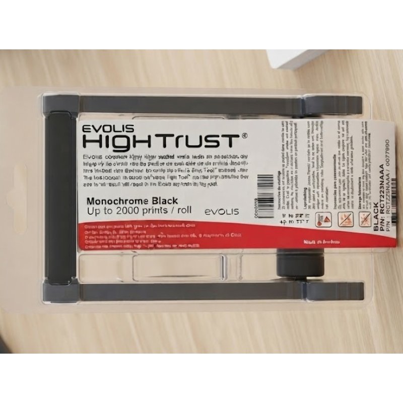 Evolis High Trust Ribbon Monochrome Black Up to 2000 prints /roll RCT223NAAA | Gold Star Kuwait - Gold Star Computer Kuwait