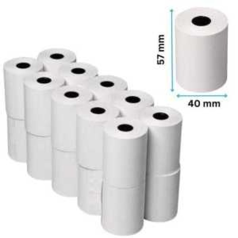 Crewnix 57mm x 40mm Receipt Rolls (100 rolls) - Premium Thermal Paper (Knet Rolls) (GS-5740-100) - Gold Star Computer Kuwait