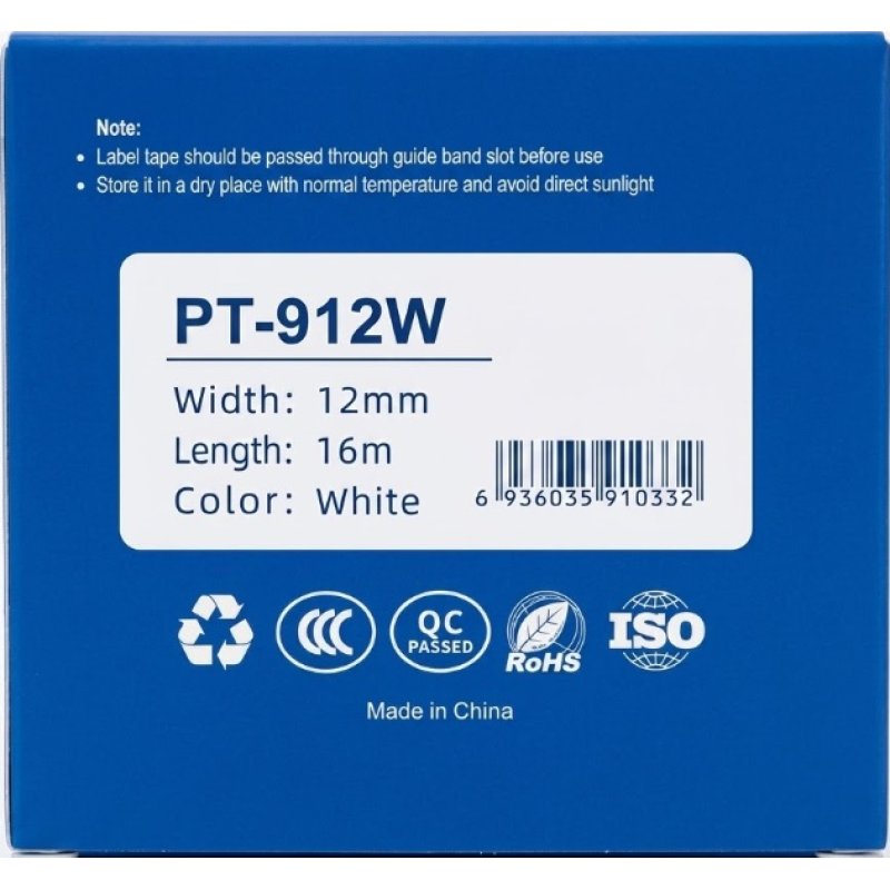 Puty PT-1012W Tape Cassette (White, 12mm) - Gold Star Computer Kuwait