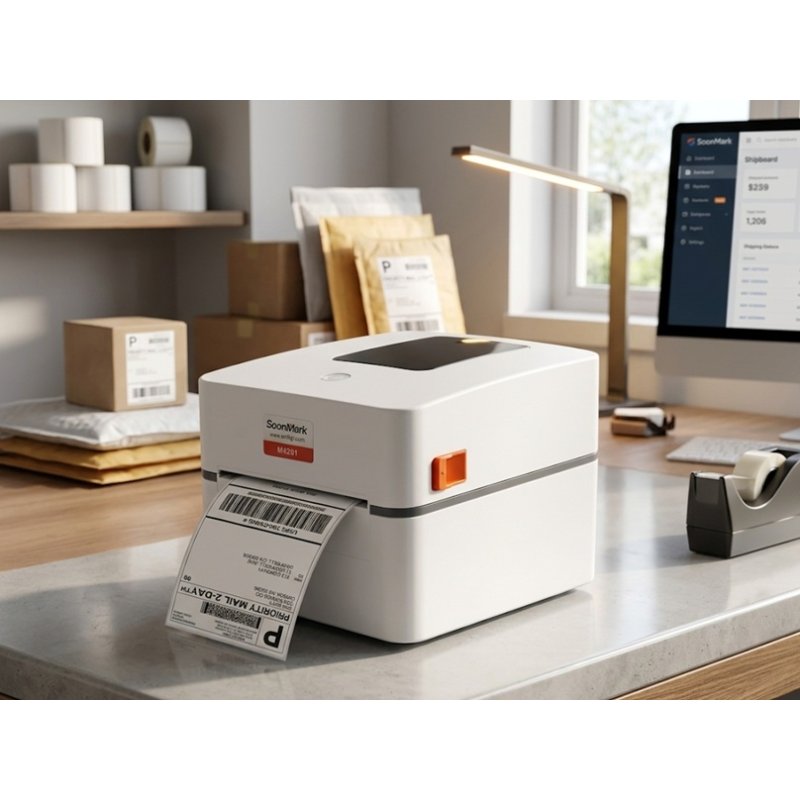 Soonmark M4201 Label Printer - USB | Gold Star Kuwait - Gold Star Computer Kuwait