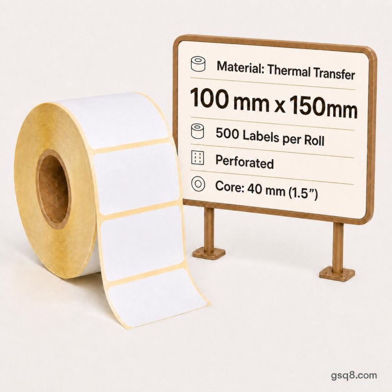 100mm x 150mm Thermal Transfer labels - Gold Star Computer Kuwait